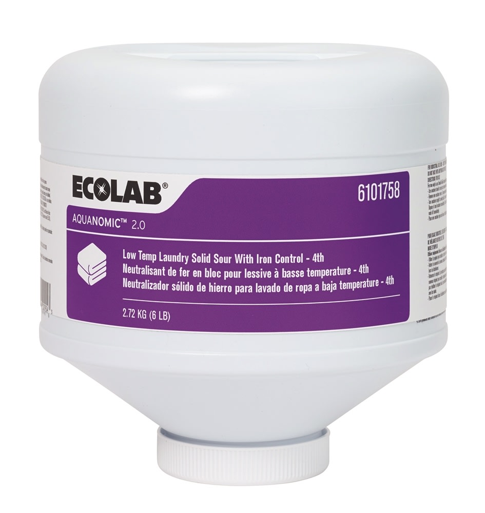 GuestSupply US | Ecolab® Aquanomic Low-Temp Laundry Solid Iron